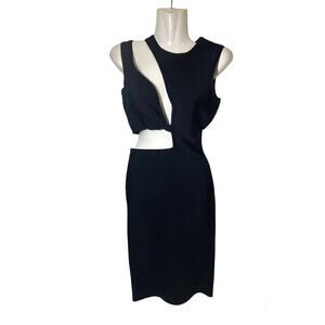 Women's BCBGMaxazria Sexy Cut-Out Back Zip Cocktail Party Dress Black Size XS